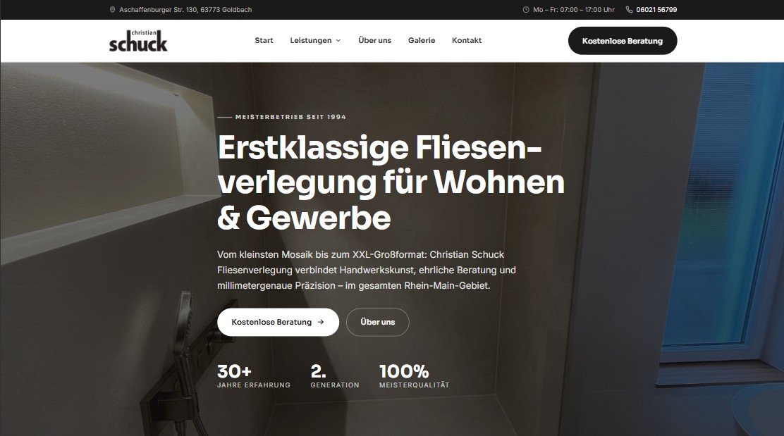 Beispiel einer von uns gestalteten Website